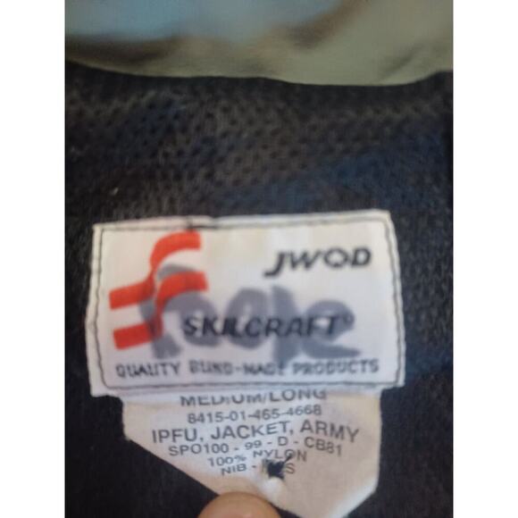 Skilcraft Army Men's Medium Long Jacket Gray Nylon Zipper Front Light - Picture 4 of 4